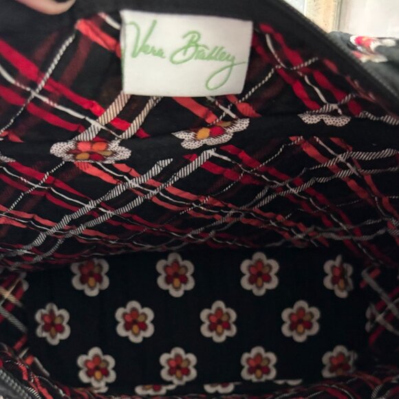 Vera Bradley Pirouette Lisa B Quilted Cotton Black Floral Shoulder Bag - Picture 2 of 6